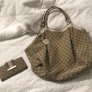 Gucci Sukey Tote and wallet set